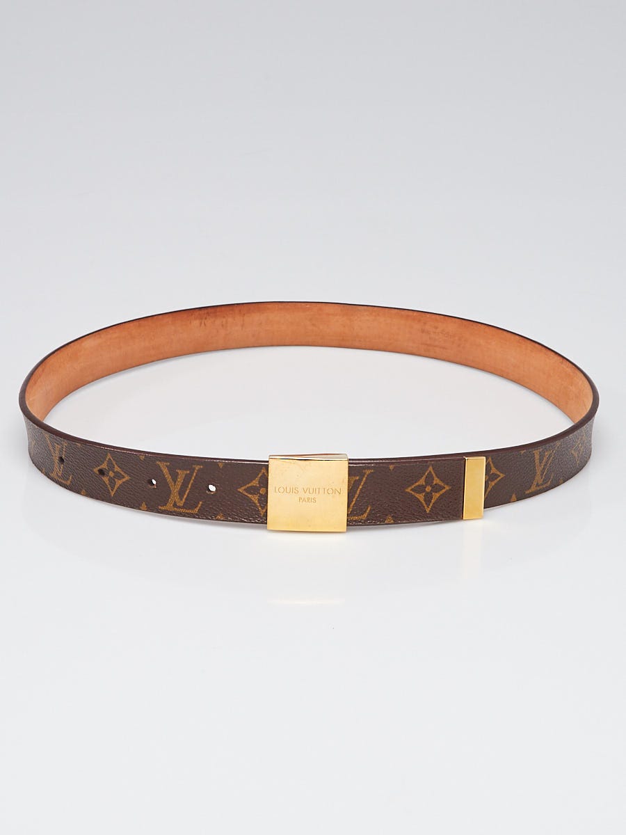 Louis Vuitton Monogram Canvas LV Initials Belt Size 100/40