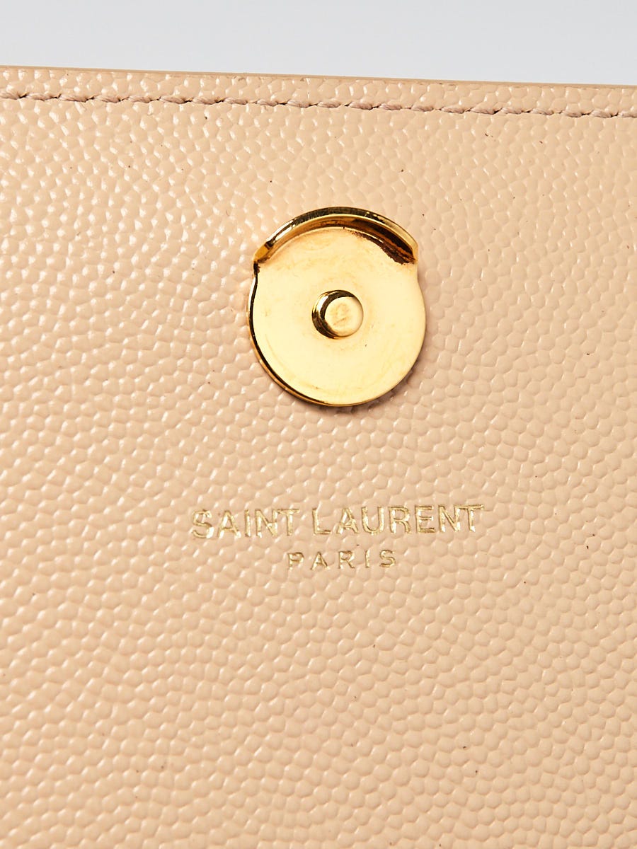Yves Saint Laurent Beige Pebbled Leather Small Kate Bag - Yoogi's Closet