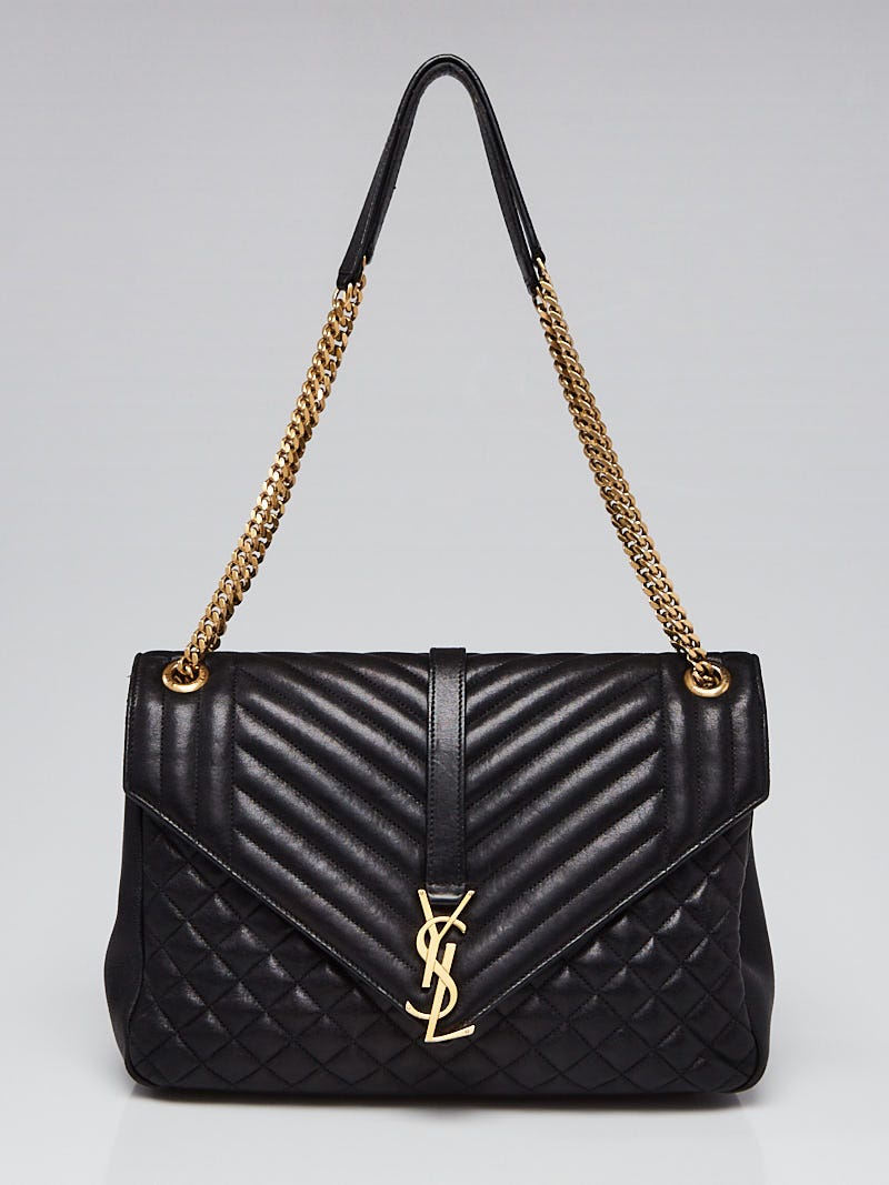 Saint Laurent Medium Envelope Quilted Leather Shoulder Bag