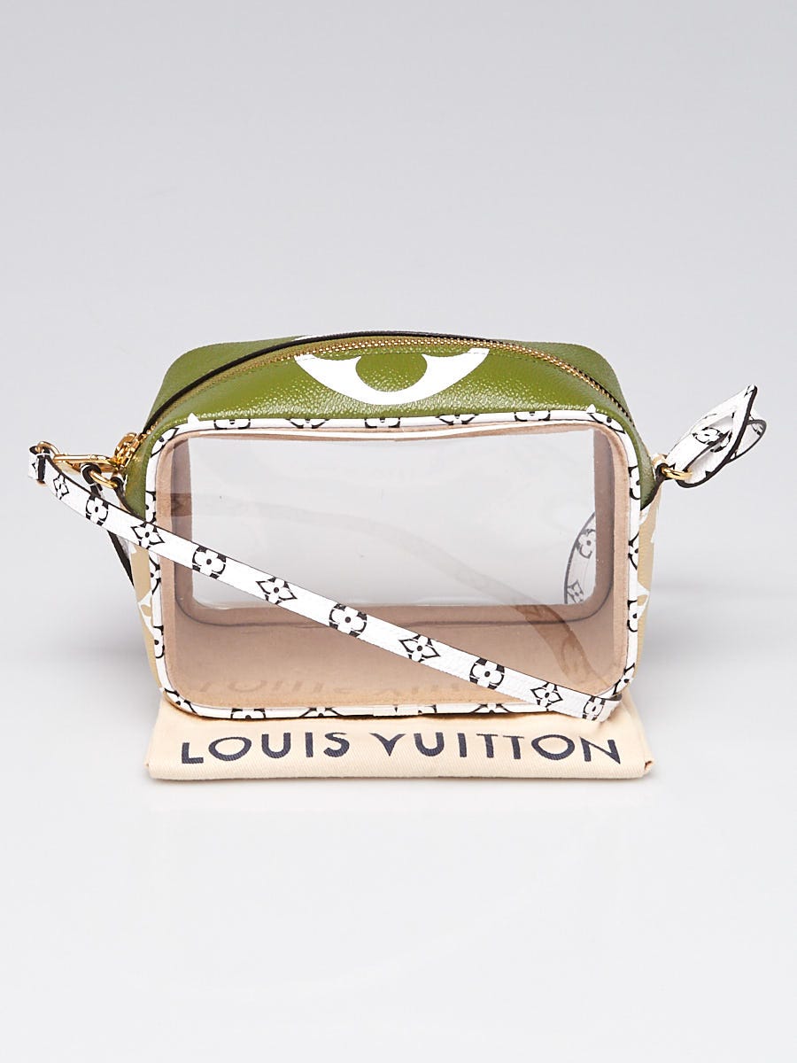 Louis Vuitton Khaki/White Monogram Giant Canvas Beach Pouch Bag