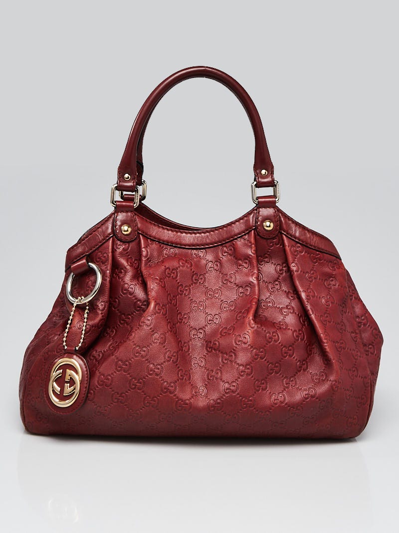 Gucci Red Guccissima Leather Medium Sukey Tote Bag Yoogi s Closet