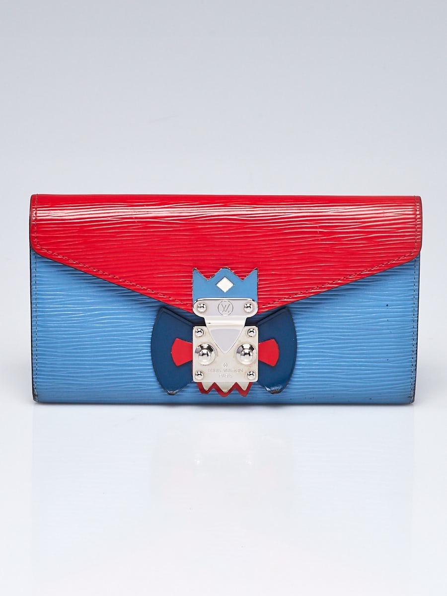 Louis Vuitton Louis Vuitton Red Blue Leather Tribal wallet
