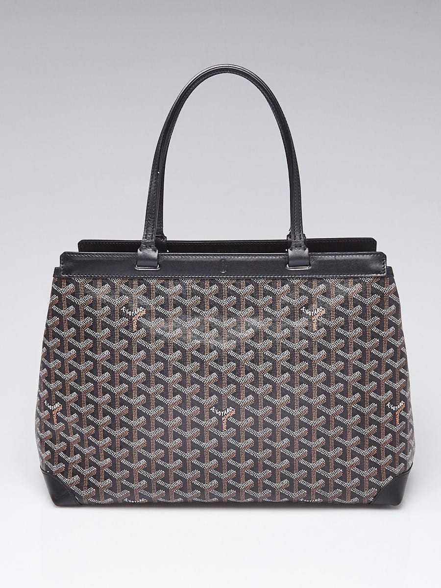 Goyard Black Chevron Coated Canvas Bellechasse PM Tote Bag