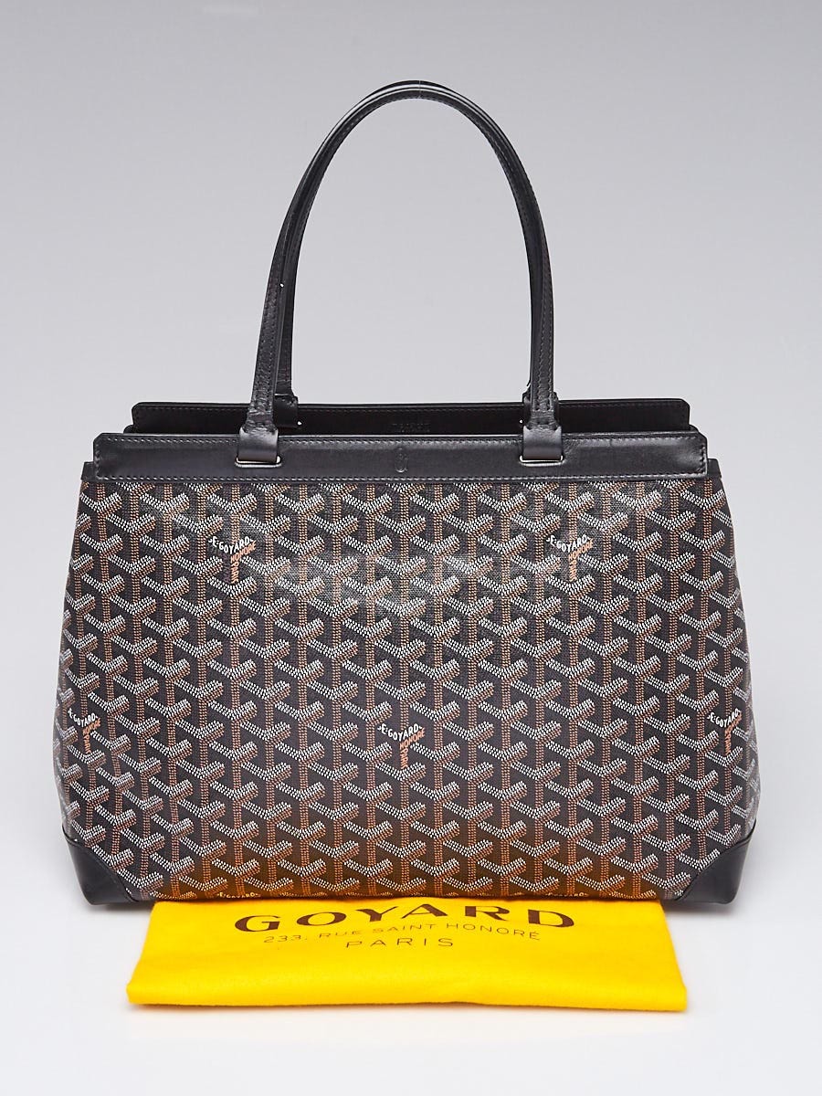 Goyard Black Chevron Coated Canvas Bellechasse PM Tote Bag