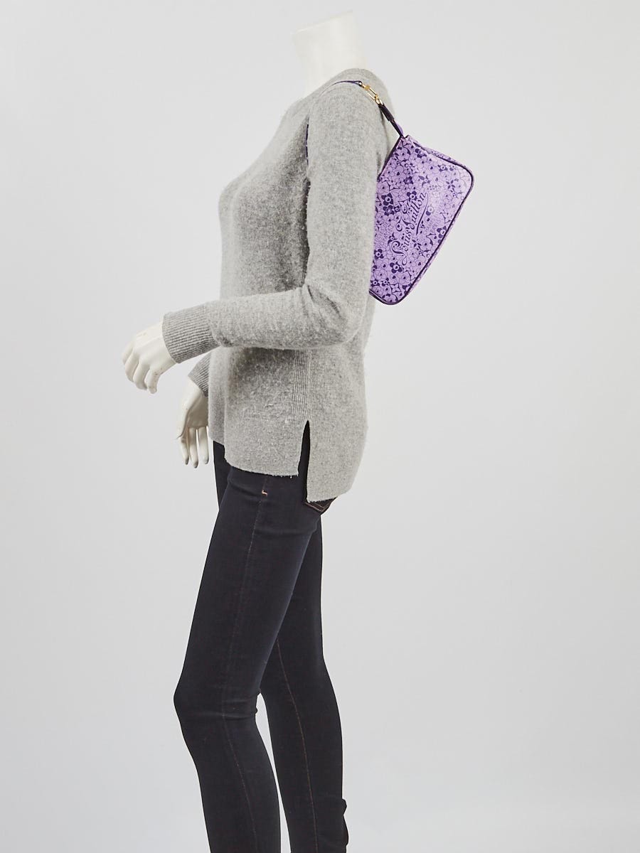 Louis Vuitton Violet Shiny Leather Limited Edition Cosmic Blossom Pochette  Accessoires Bag Louis Vuitton