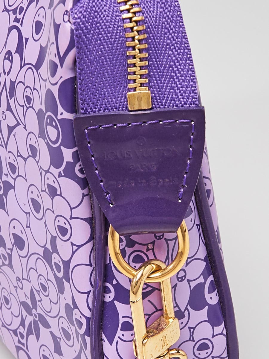 Louis Vuitton Violet Shiny Leather Limited Edition Cosmic Blossom Pochette  Accessoires Bag Louis Vuitton