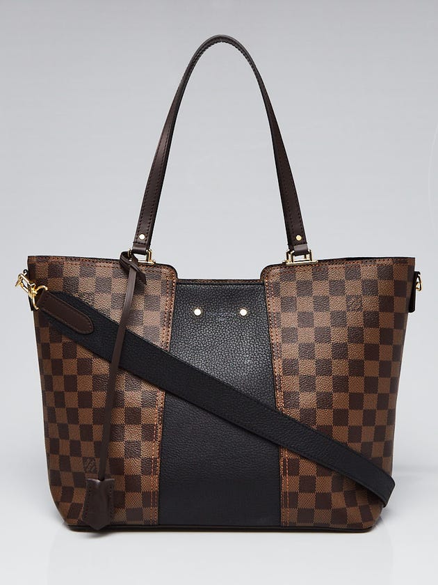 Louis Vuitton Noir Damier Canvas and Taurillon Leather Jersey Tote Bag