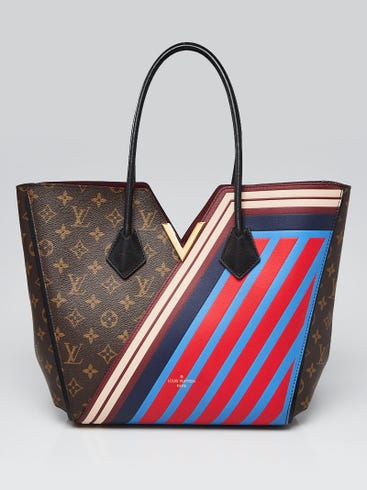 louis vuitton blue white red backpack Jacquard Velvet Monogram Palm Springs Mini 1511890 This palm springs mini backpack sports a unique patchwork pattern Louis Vuitton Limited Edition Monogram