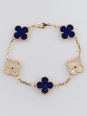 Van Cleef Arpels 50th Anniversary 18k Yellow Gold with Lapis