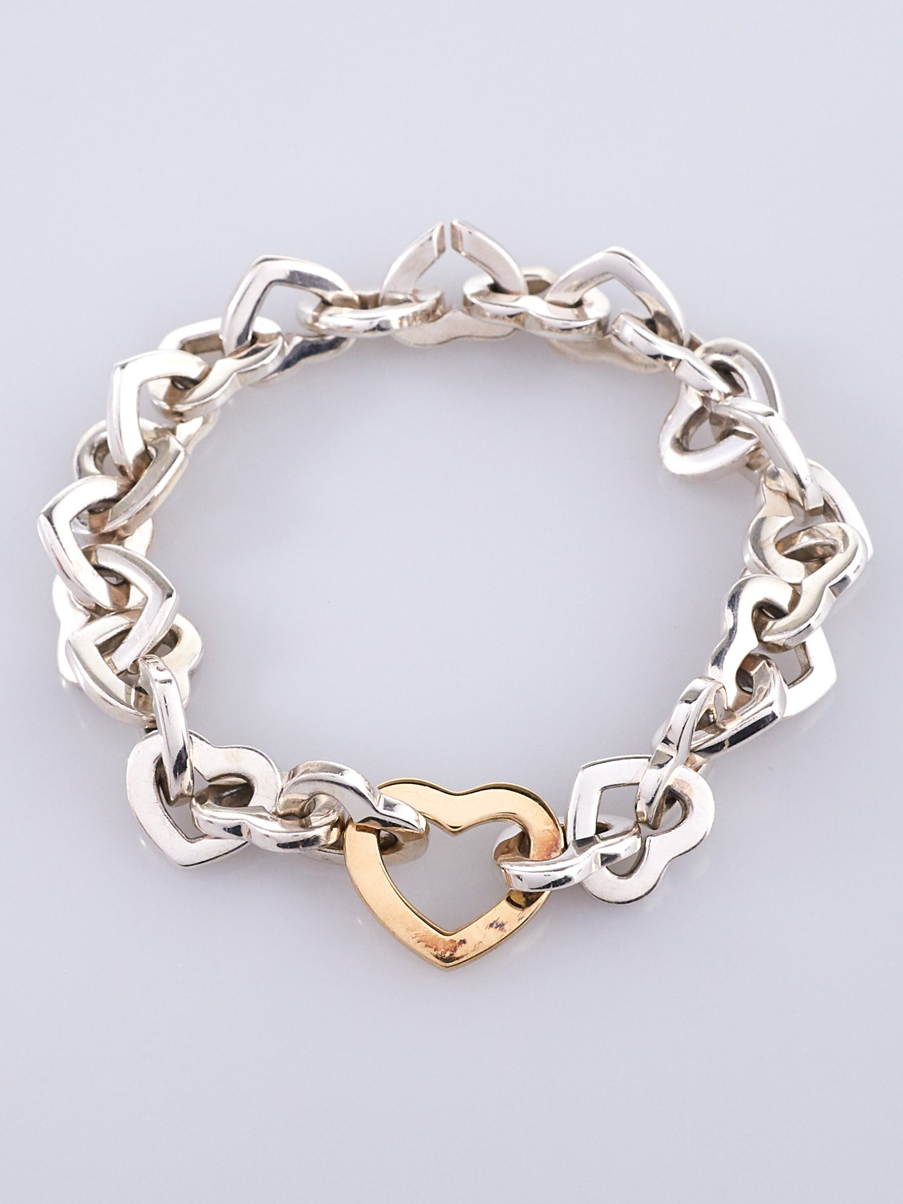 Tiffany & Co. Vintage 18K YG & Sterling Silver Link Bracelet