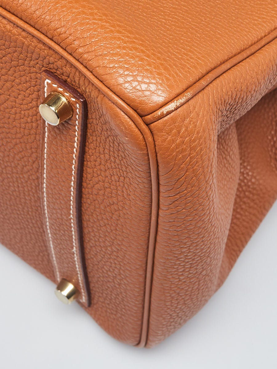 Hermes 35cm Gold Togo Leather Gold Plated Birkin Bag - Yoogi's Closet