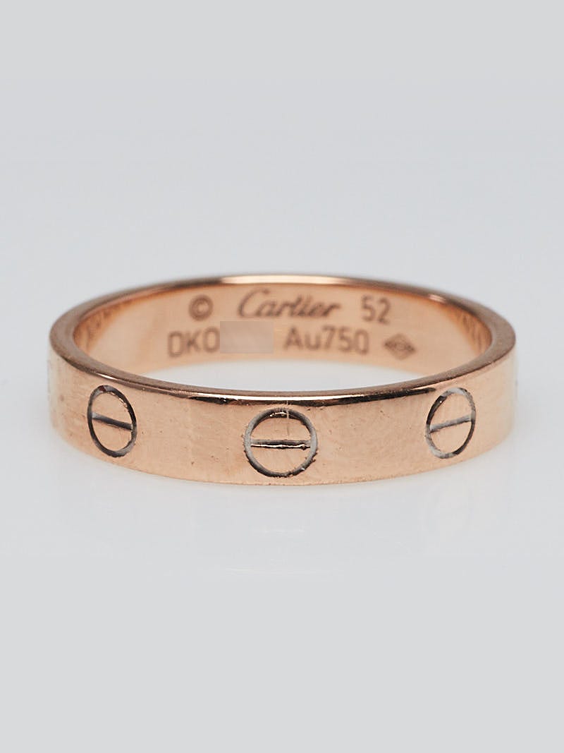 Cartier 18k Rose Gold LOVE Wedding Band Ring Size 6 52 Yoogi s