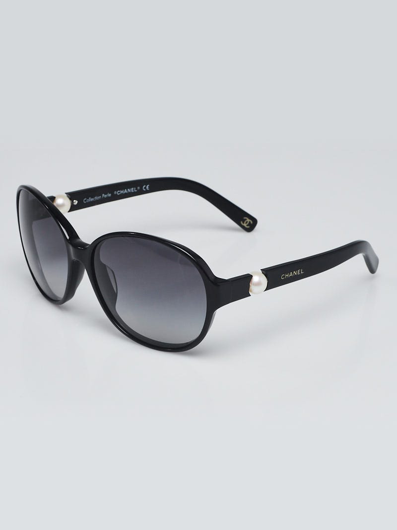 Chanel Black Acetate Frame Gradient Tint Pearl Sunglasses-5131 - Yoogi's  Closet