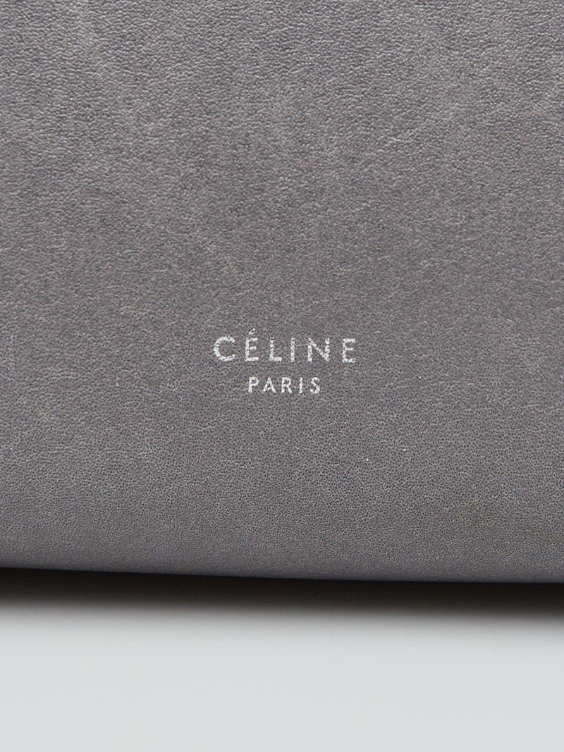 CELINE Mini Belt Bag Grained Leather in Grey