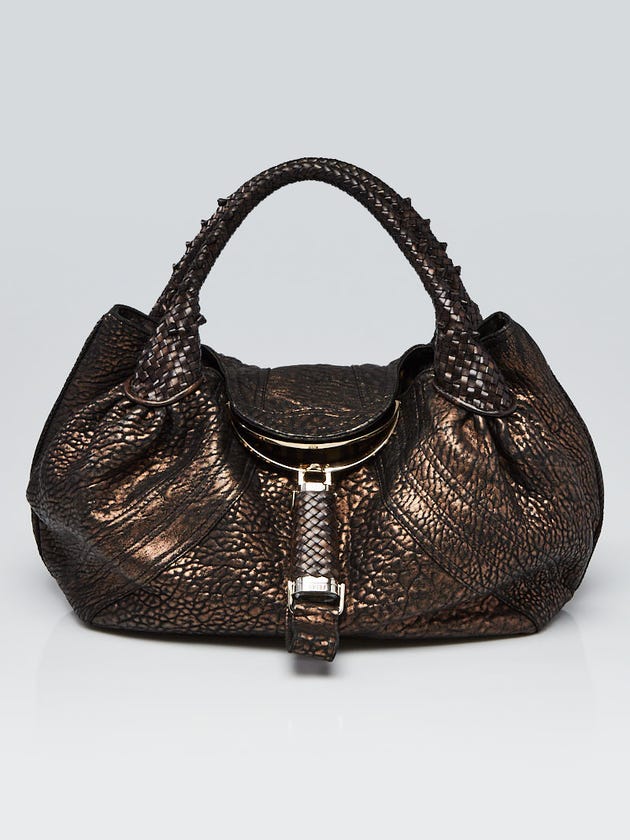 Fendi Bronze Borsa Nappa Leather Spy Bag 8BR511