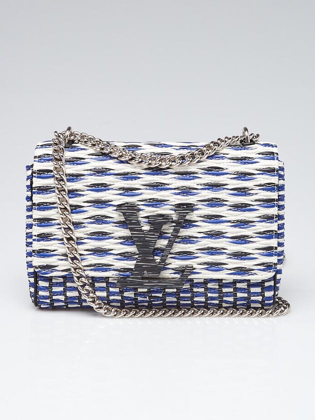 Louis Vuitton Blue Smock Calfskin Leather Louise Clutch Bag