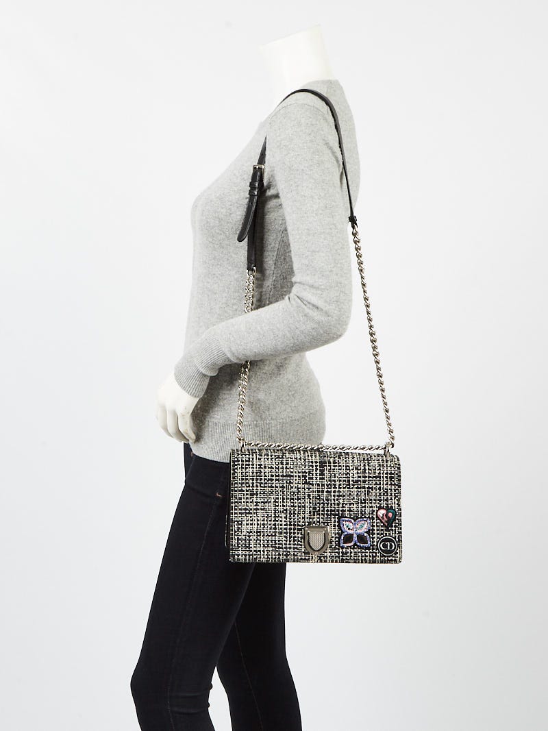 White Dior Mini Diorama Sequin Flap Bag – Designer Revival