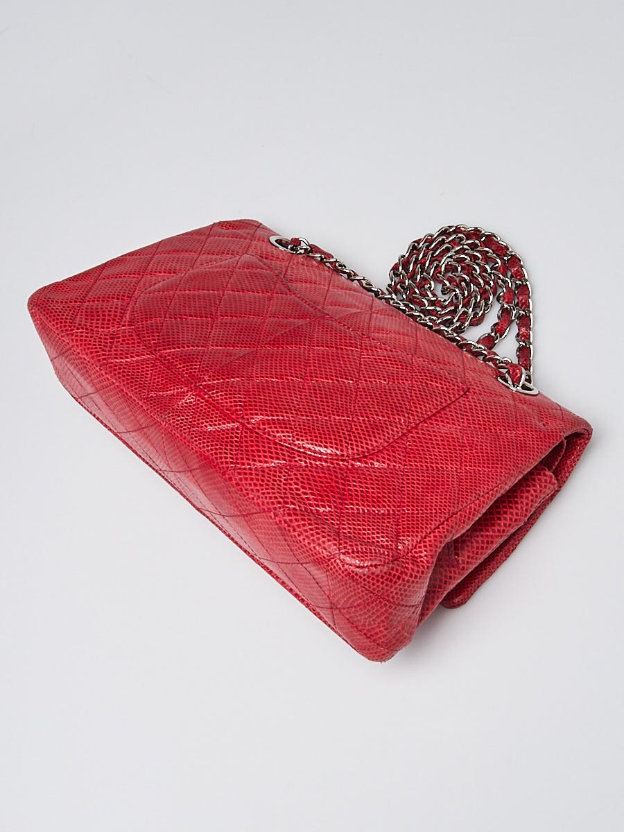Chanel Red Python Triple Chain CC Mini Flap Bag - Yoogi's Closet
