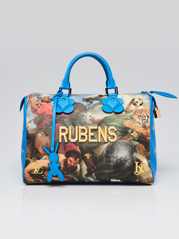 Louis Vuitton Limited Edition Coated Canvas Jeff Koons Rubens Speedy 30 Bag