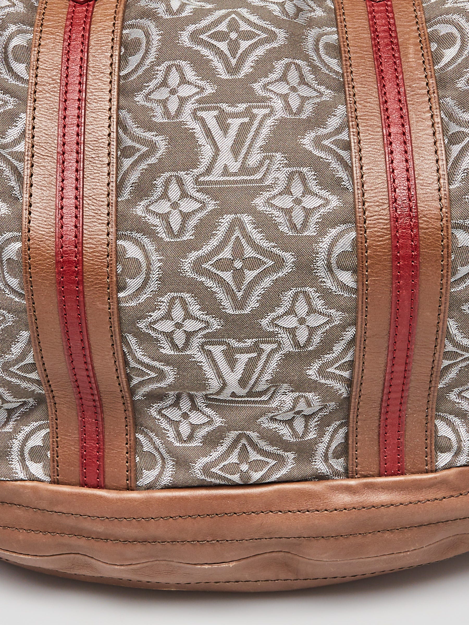 Louis Vuitton Limited Edition Navy Jacquard Monogram Fabric Aviator Bag -  Yoogi's Closet