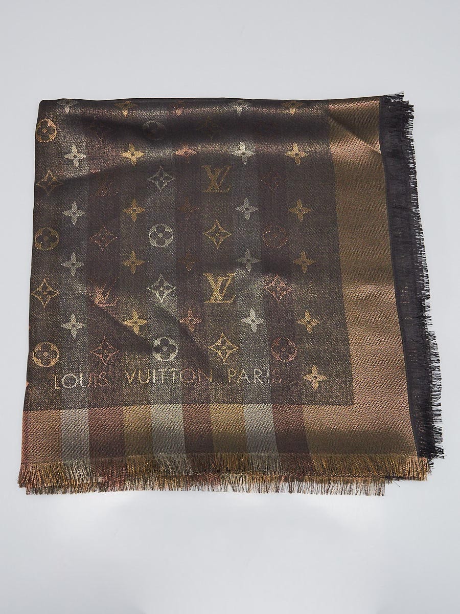 Louis Vuitton Silk and Wool Monogram Lavender Shine Shawl