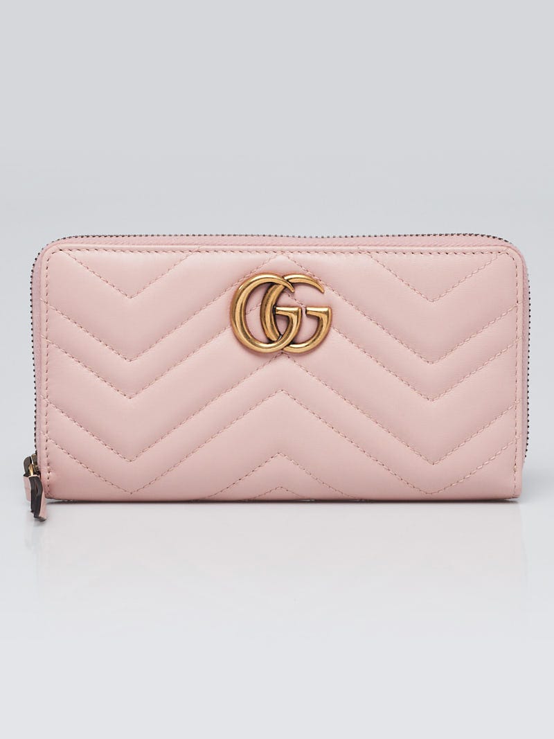 Pink gucci marmont discount wallet