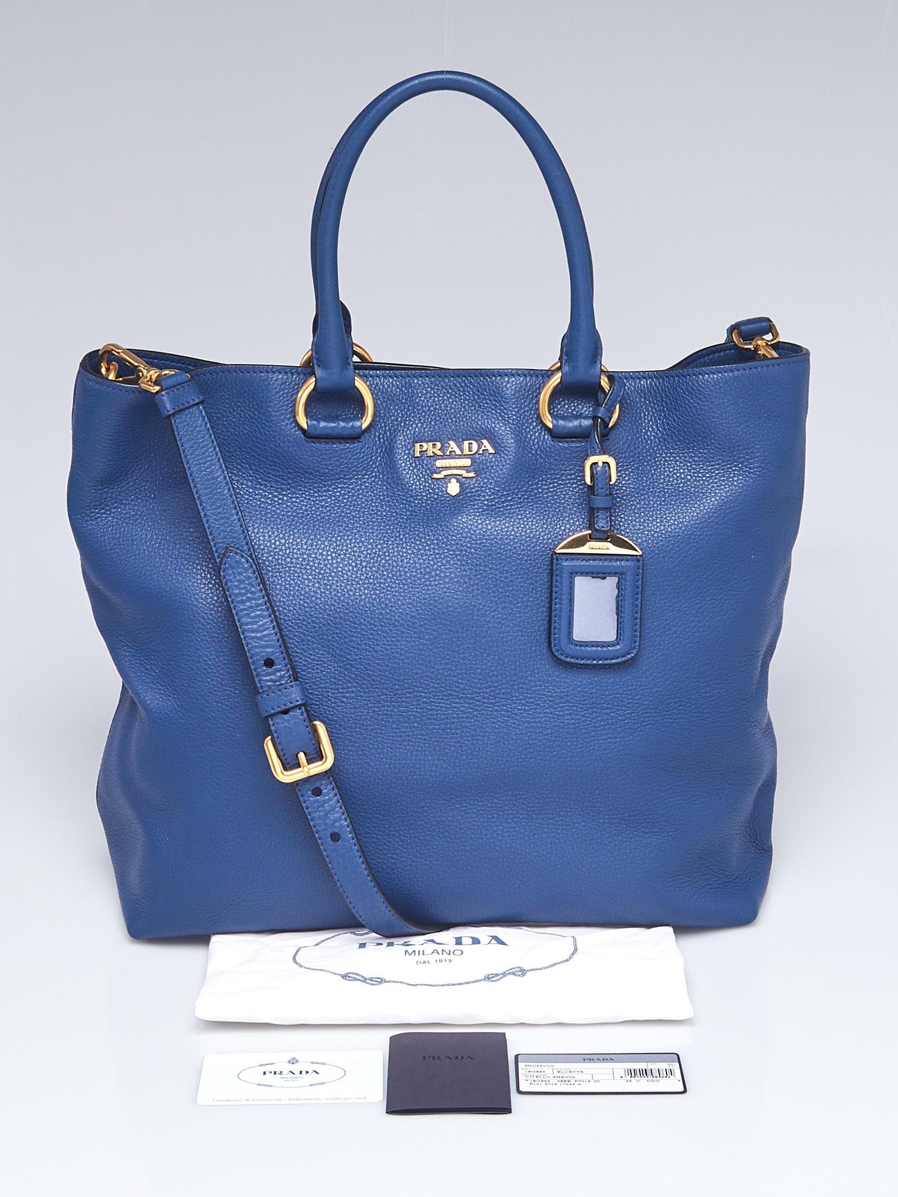 Shop PRADA PRADA Leather Tote Bag 1BG865 (1BG865) by blueblue77