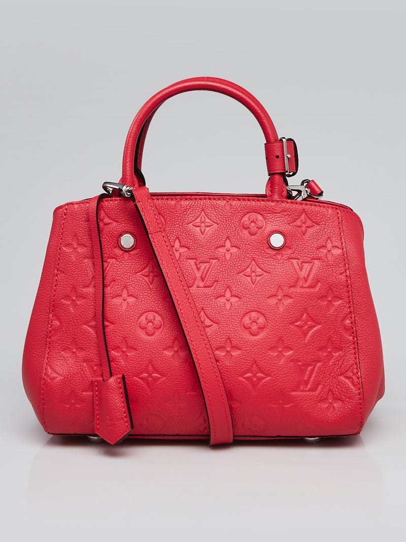 Louis Vuitton Montaigne Bb Monogram Empreinte Leather Satchel Bag Dahlia