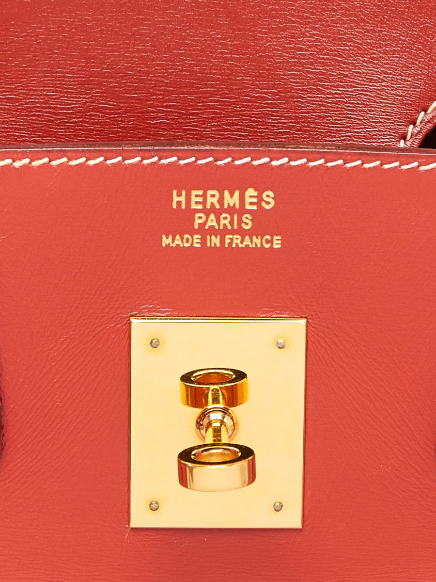 Hermes 32cm Noisette Box Leather Gold Plated HAC Birkin Bag - Yoogi's Closet