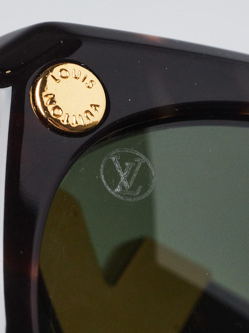 Louis Vuitton Tortoise Shell Acetate and Black Metal Frame Mask