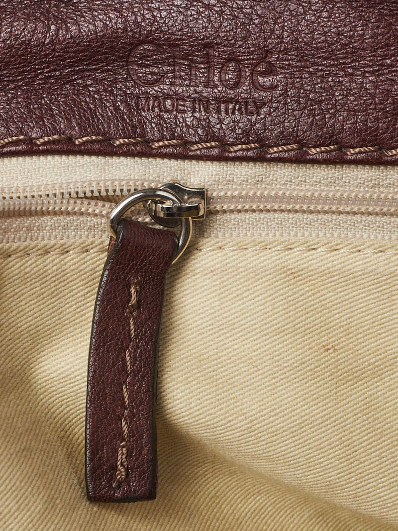 Chloe Dark Brown Leather Paddington Medium Satchel Bag | Yoogi's