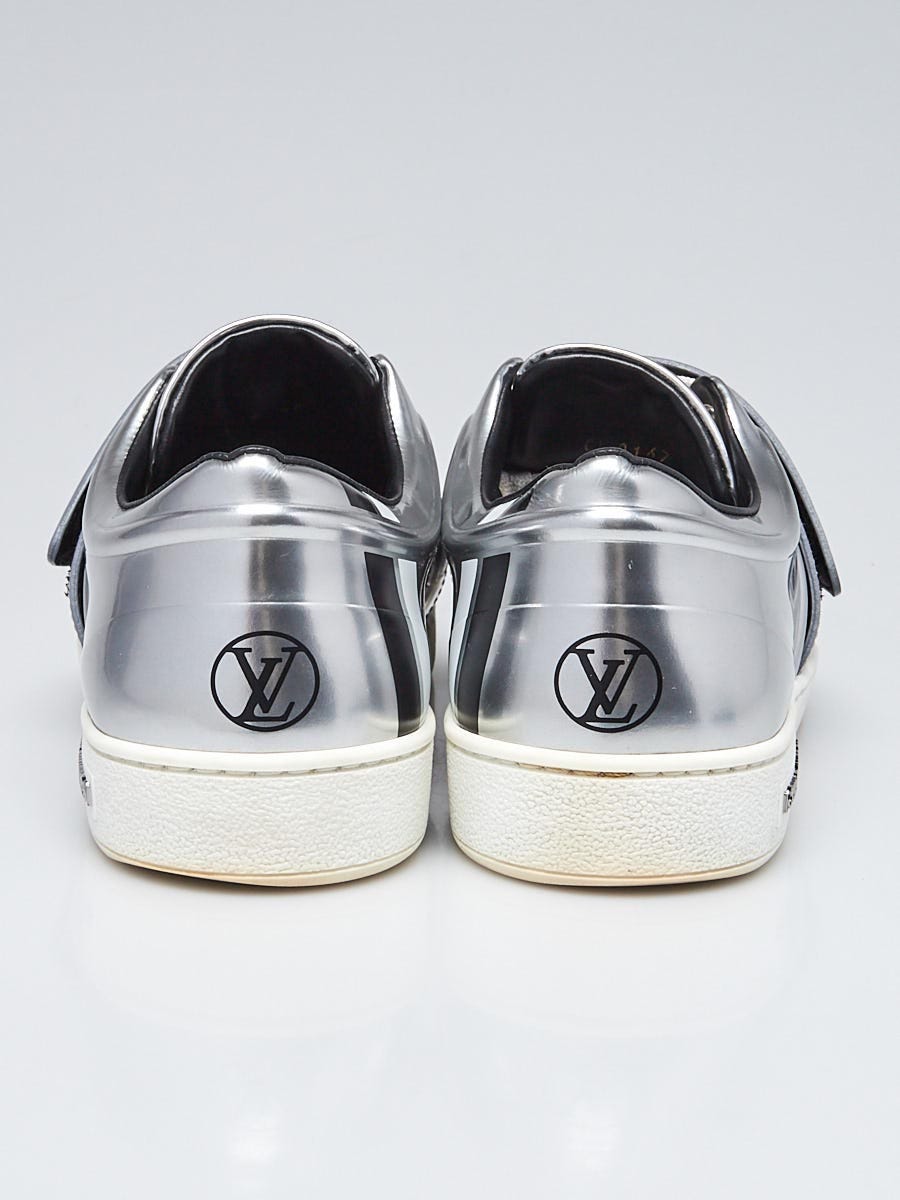 Louis Vuitton Silver Patent Calfskin Leather Low Top Spaceship Sneakers  Size 7.5/38 - Yoogi's Closet