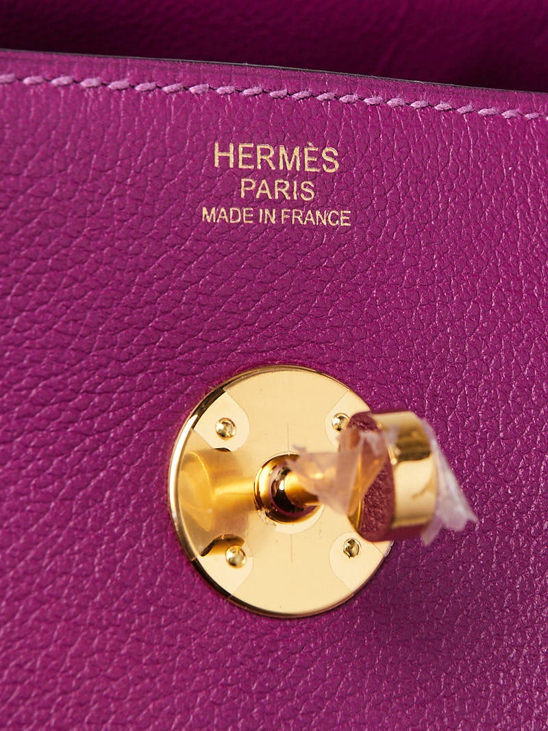 Hermes 30cm Anemone Evercolor Gold Plated Lindy Bag - Yoogi's Closet