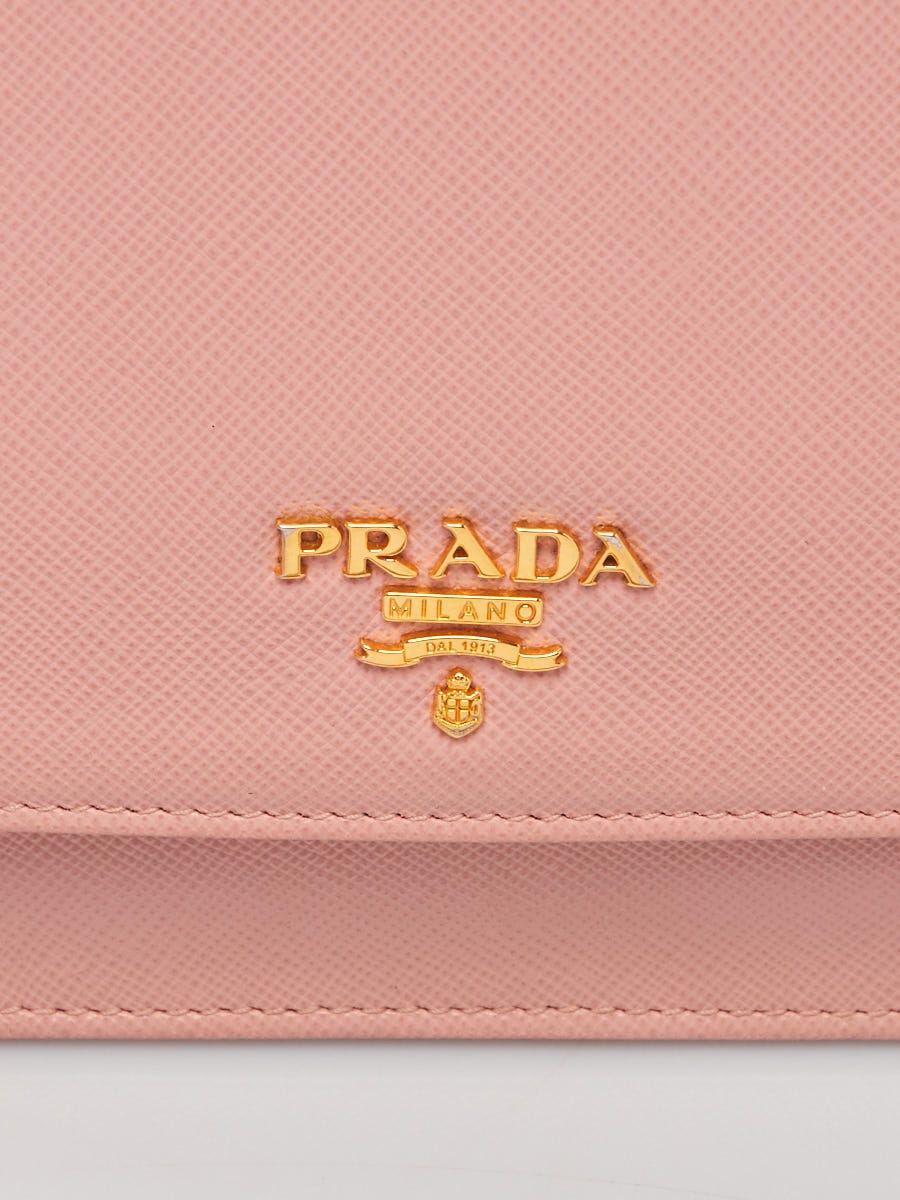 Prada Cammeo Saffiano Leather Key Holder Pouch Wallet 1PP026