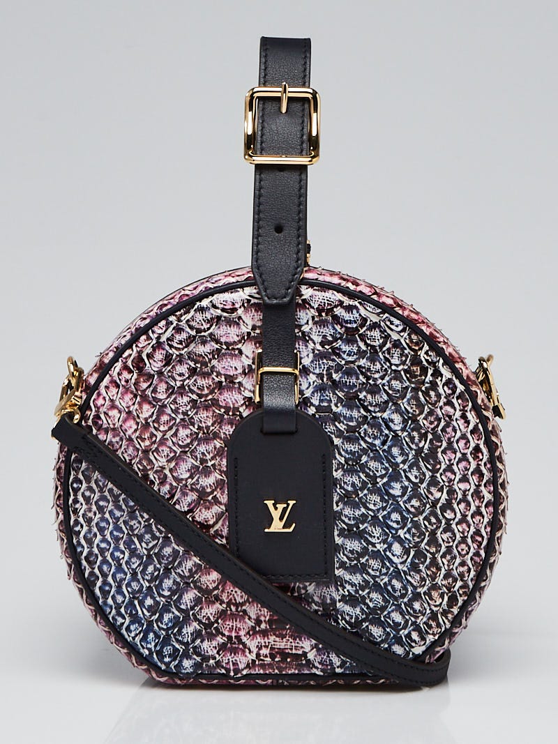 Louis Vuitton Petite Boite Chapeau Python LV Pop Rainbow/Black in