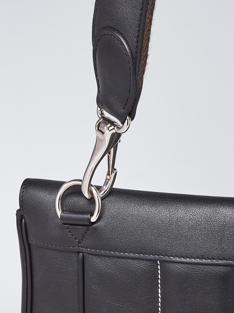 Hermes エルメス Berline ベルリン 28【新品同様】 Hermes 28cm Black Swift Leather Palladium Plated Berline Bag