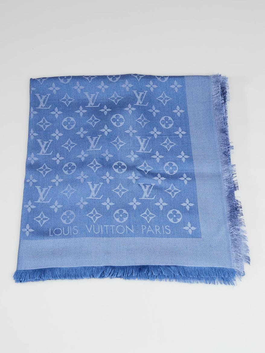 louis vuitton blue scarf