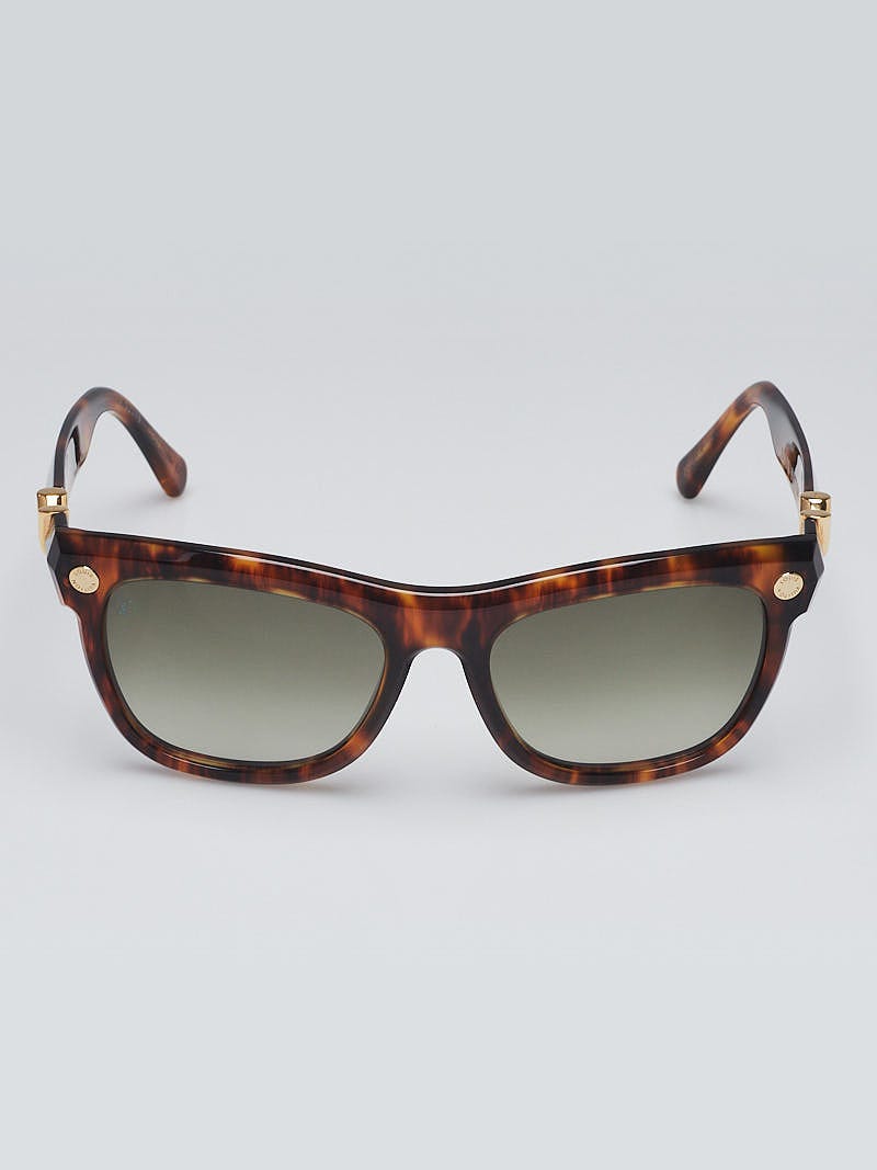 Louis Vuitton Black/White Tortoise Shell Acetate Frame Black Oliver  Sunglasses - Z2305W - Yoogi's Closet