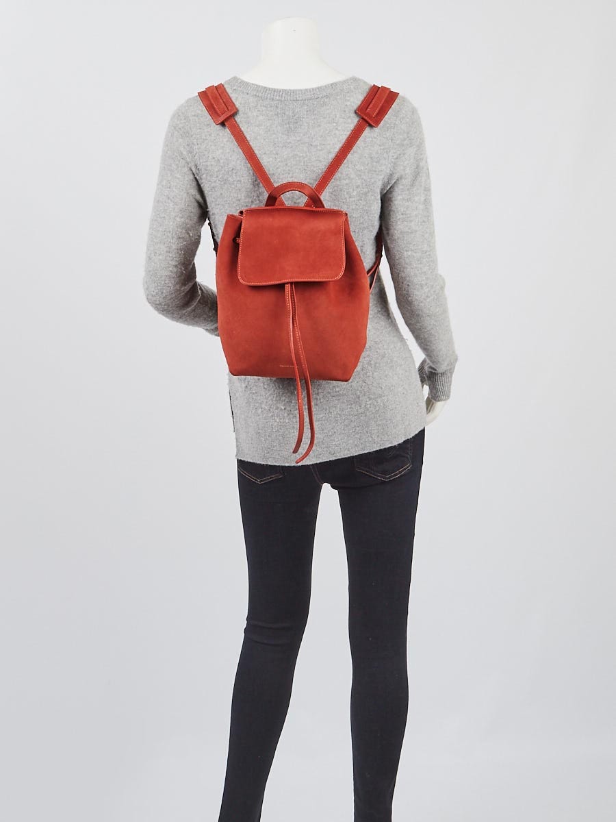 Mansur Gavriel Brick Suede Mini Backpack Bag | Yoogi display picture 1