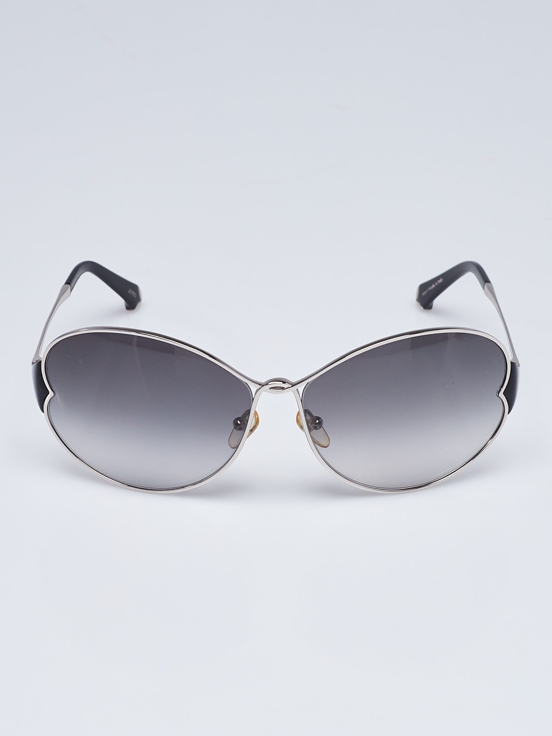 Louis Vuitton Silvertone Metal Frame Daisy Sunglasses 