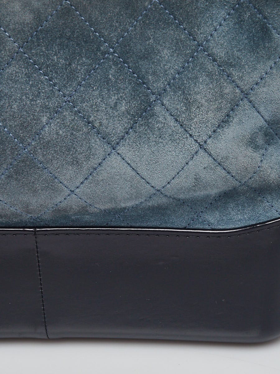 Chanel Blue Quilted Suede and Leather Medium Gabrielle Hobo Bag - Yoogi's  Closet