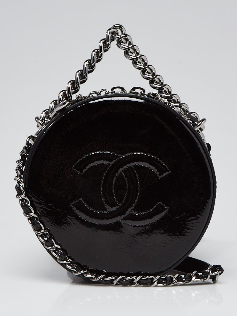 Chanel Black Patent Leather Round As Earth Bag - Yoogi's Closet
