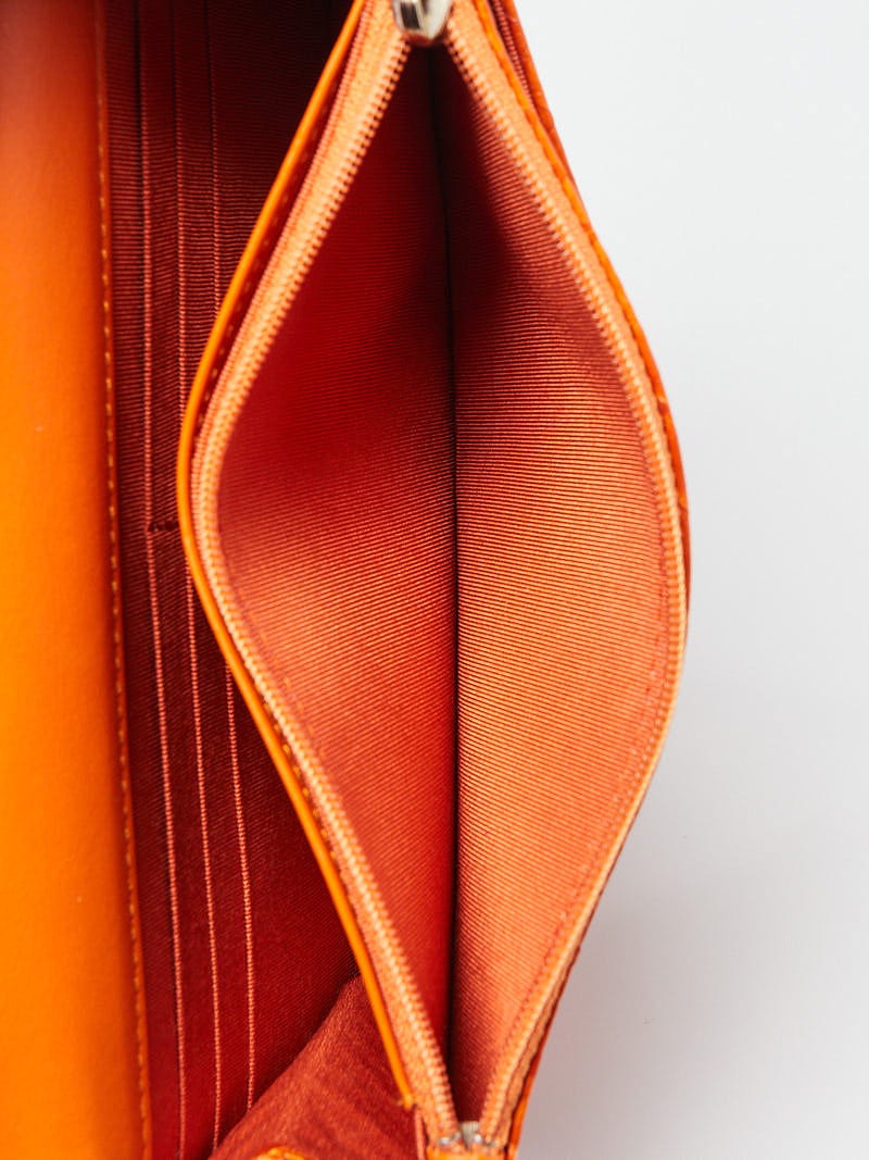 Chanel Orange Python Classic WOC Clutch Bag | Yoogi's Closet