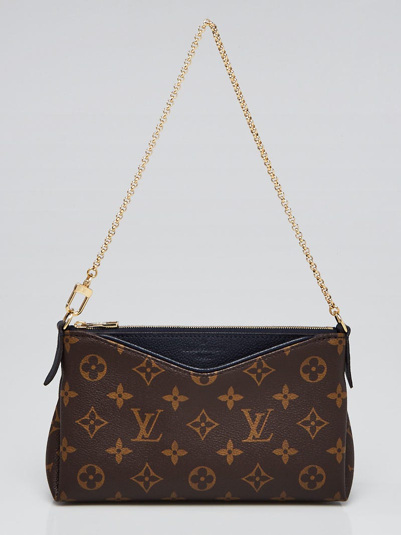 Louis Vuitton Pallas Monogram Canvas Clutch Crossbody Bag