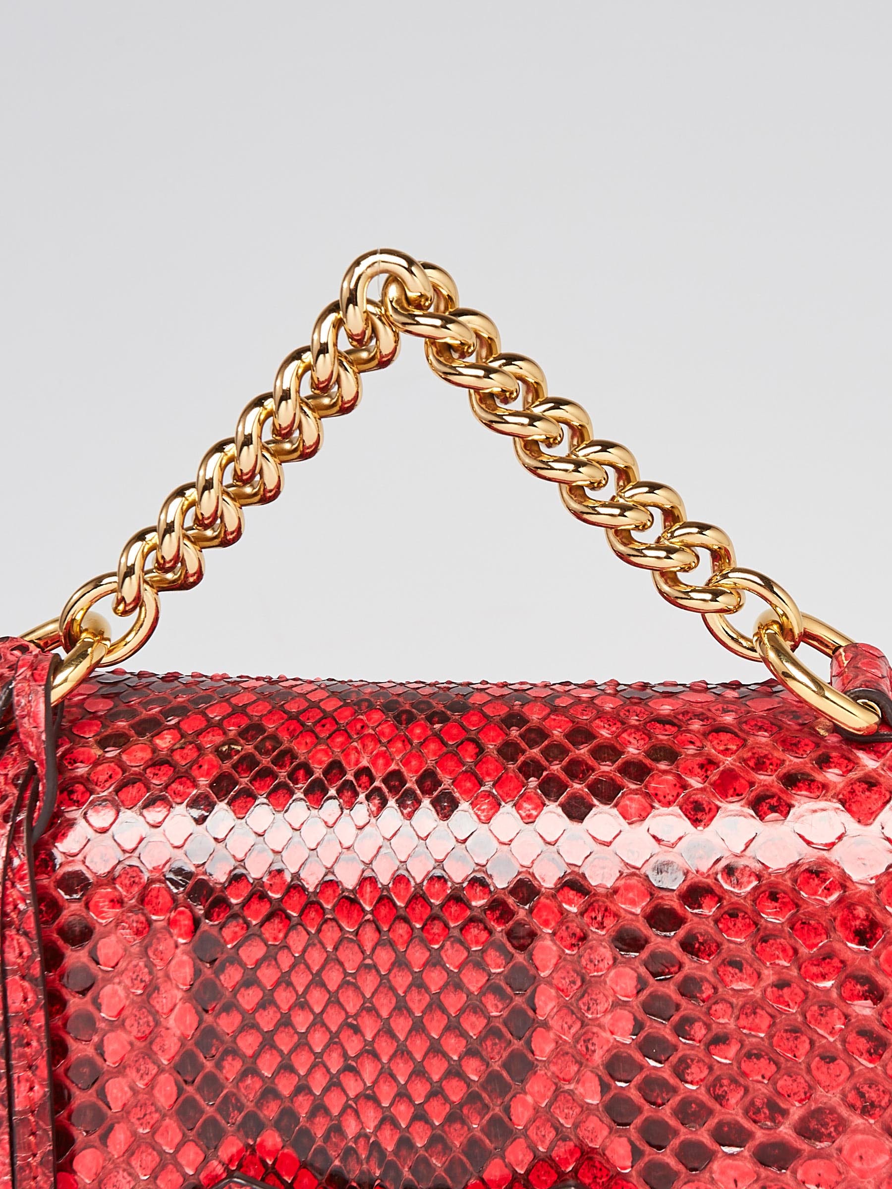 Gucci red sale python bag