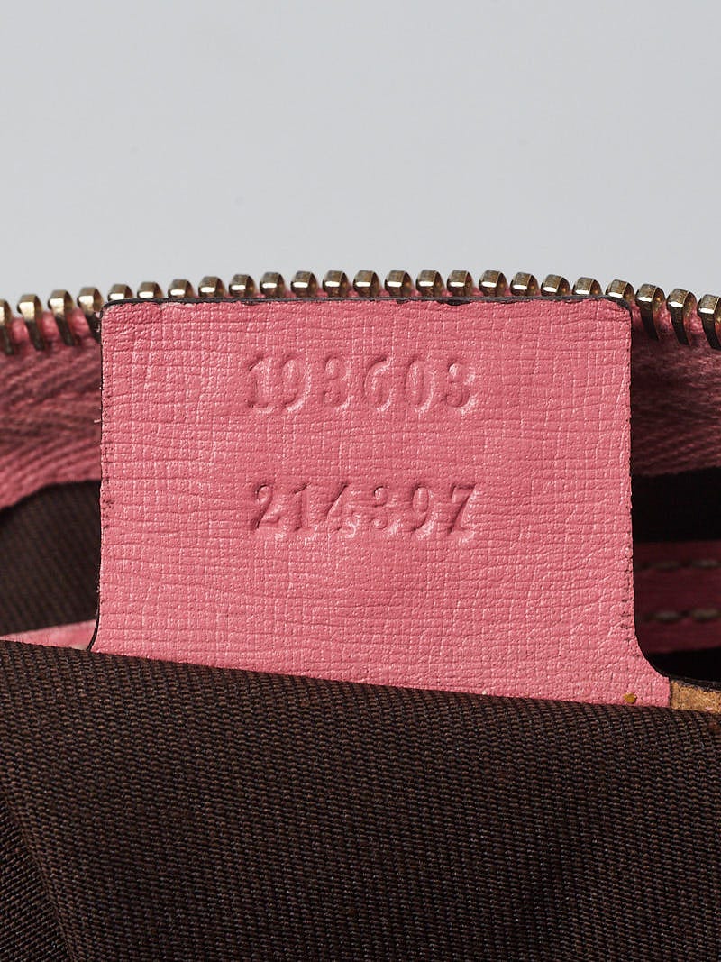 Gucci Beige/Pink GG Coated Canvas Mini Joy Boston Bag - Yoogi's Closet