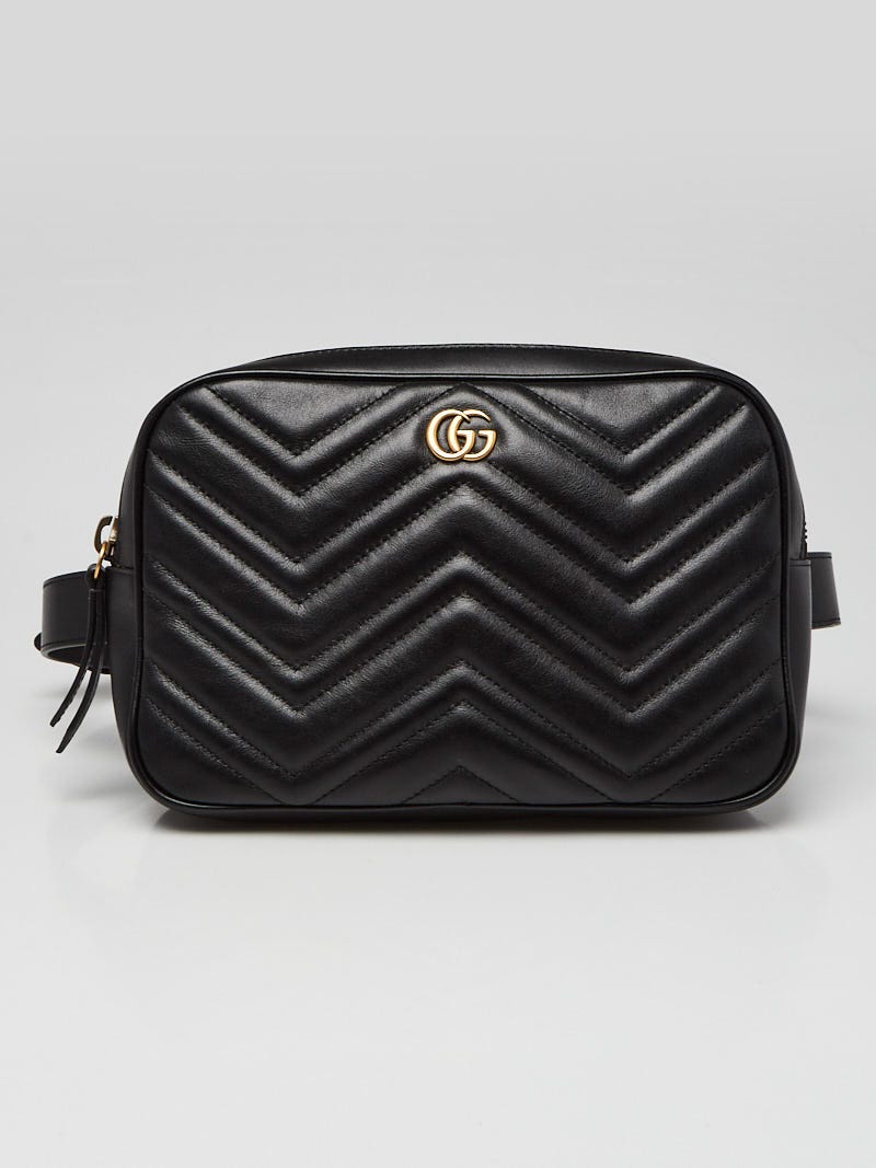 Gucci Gg Marmont Quilted Leather Belt Bag in Black for Men