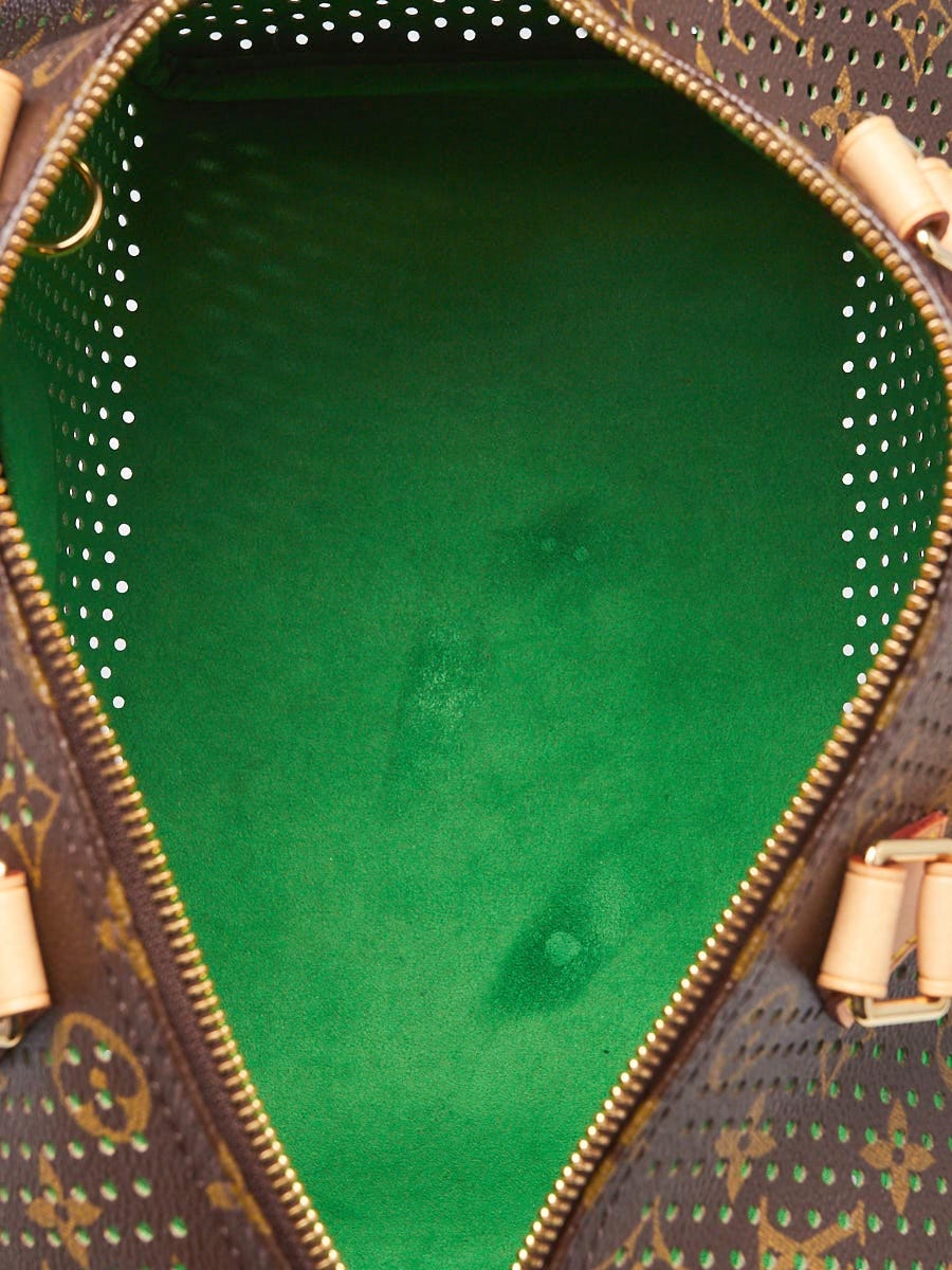 Louis Vuitton Limited Edition Green Monogram Perforated