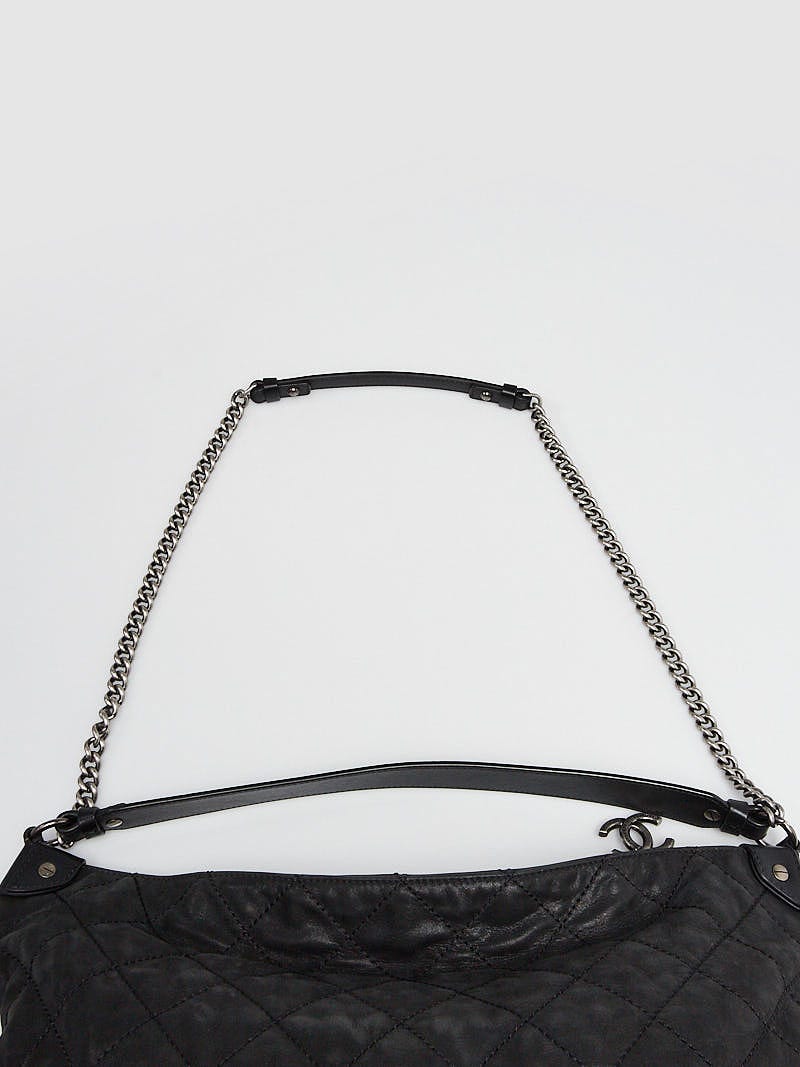 Chanel Large Stitched Easy Mood Hobo Black Calfskin – Coco