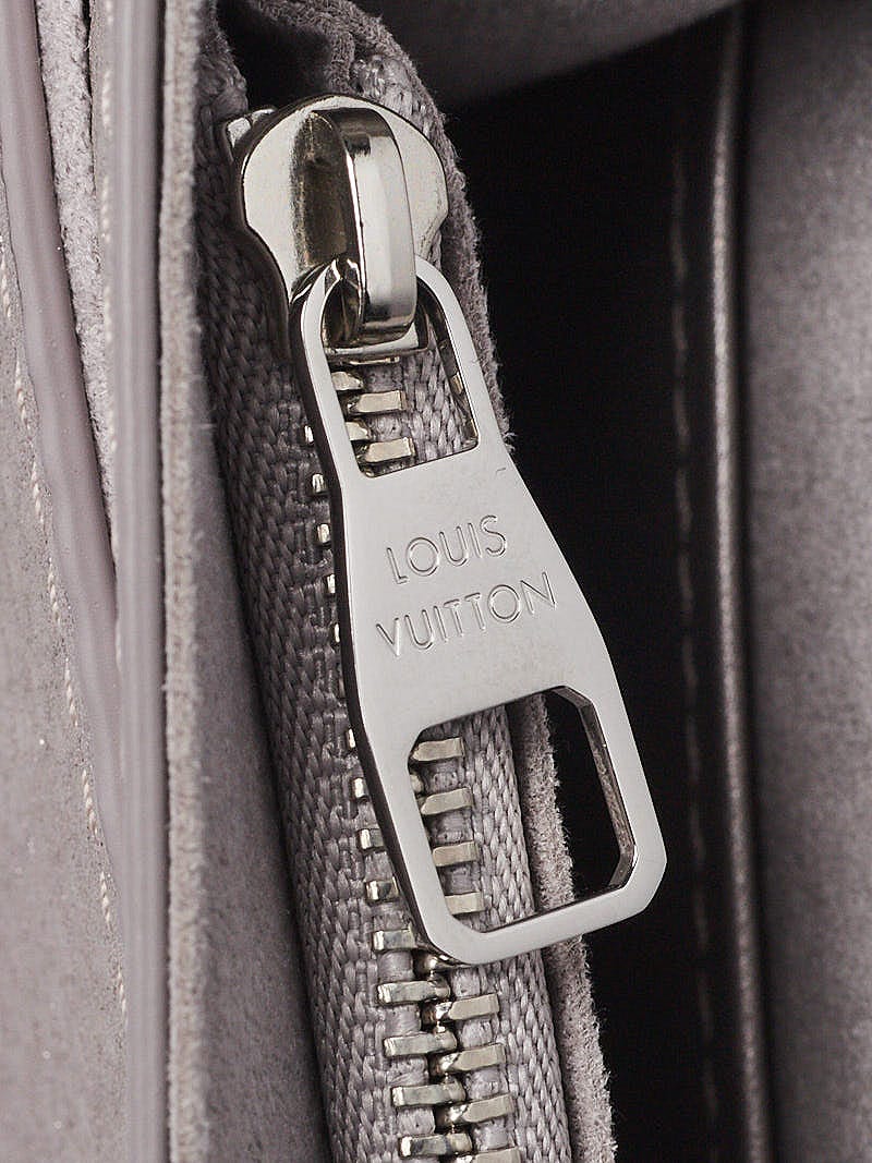 Louis Vuitton Metallic Silver Grained Leather Chain Louise GM NM